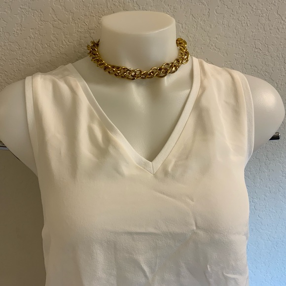PESERICO White Cotton Silk Layered Top Sz IT42/US6 - Picture 4 of 11